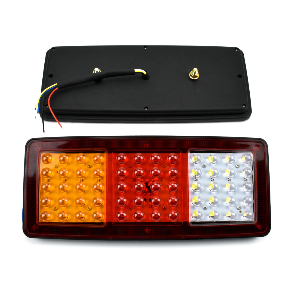 LED Συνδυαστικό Φανάρι Σήμανσης STOP, Φλας & Όπισθεν για Φορτηγά & Ρυμουλκά 24V - Μαύρο 2τμχ